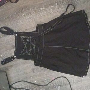 Hot topic Royal Bones Overall Skirt Emo Alternative Goth